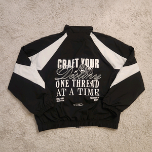 프린팅 디테일 누빔 바람막이 (100-110) 새상품