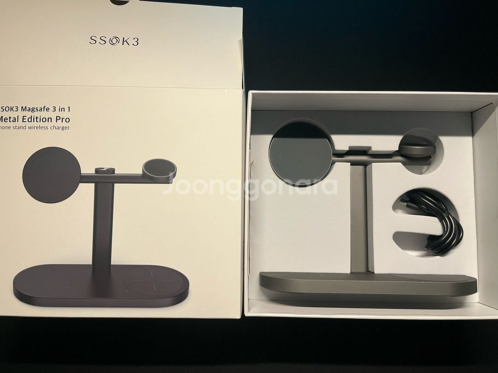 SSOK3 MagSafe 3in1 메탈 무선충전기--2