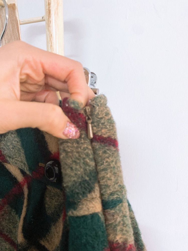 (26인치)버버리블루라벨여자겨울울체크플레어미니스커트--2