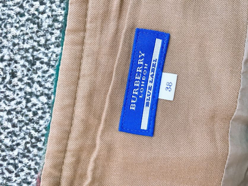 (26인치)버버리블루라벨여자겨울울체크플레어미니스커트--6