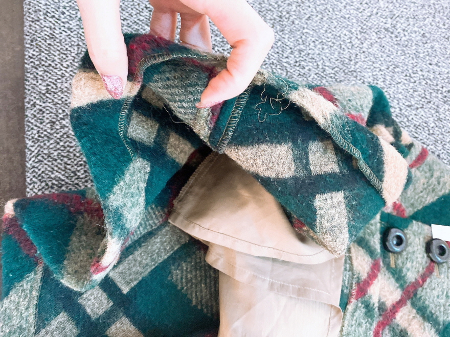 (26인치)버버리블루라벨여자겨울울체크플레어미니스커트--4