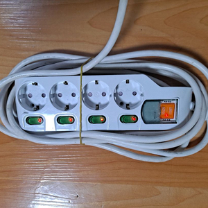 국산 4구 개별 전원스위치 콘센트 멀티탭 5M