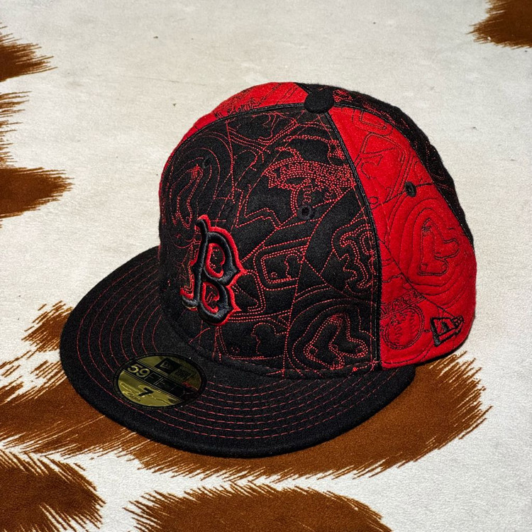 뉴에라 울 스티치 스냅백 (55.8cm) 보스턴 레드삭스--0