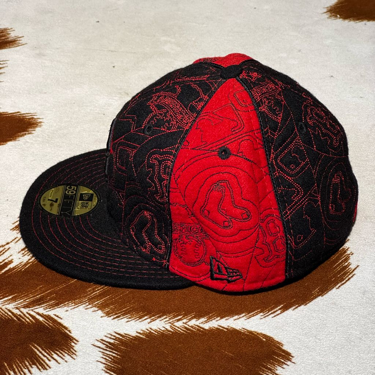 뉴에라 울 스티치 스냅백 (55.8cm) 보스턴 레드삭스--3