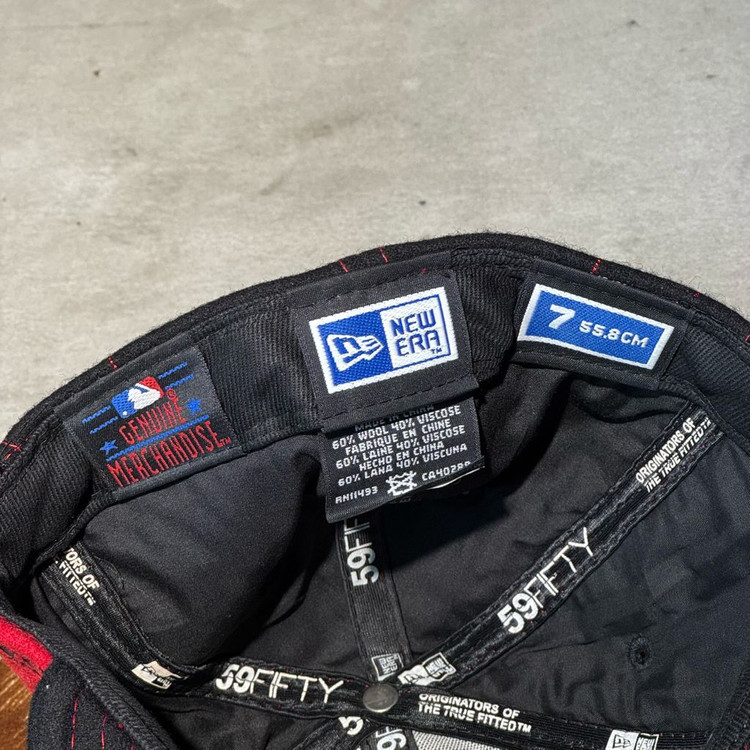 뉴에라 울 스티치 스냅백 (55.8cm) 보스턴 레드삭스--7