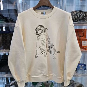 [정품/새상품급] 디올 던컨 그랜트 2010s 도그 프린트 자수 맨투맨