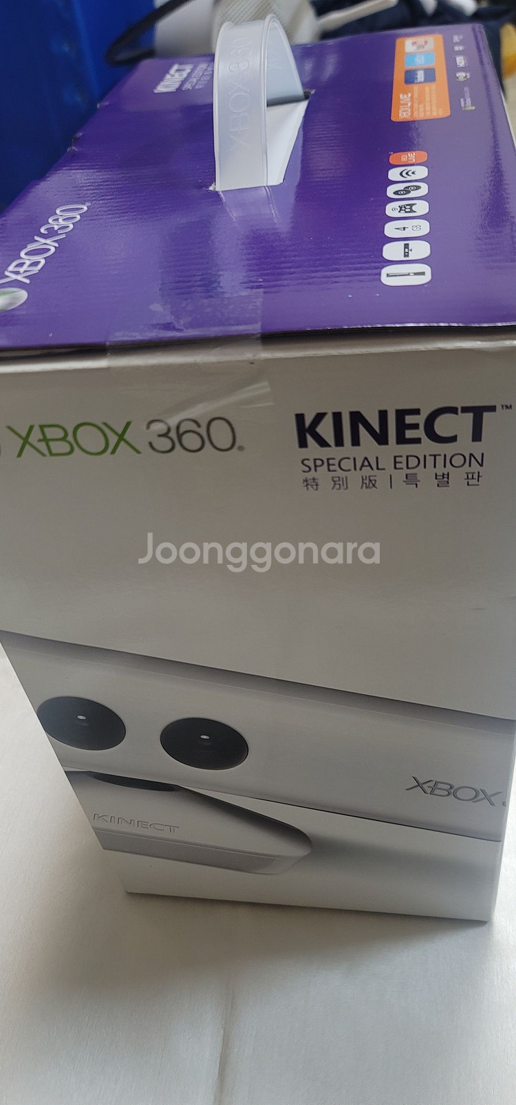 Xbox 360 4gb 키넥트 화이트 스페셜 에디션(새제품)+밀봉게임4종--2