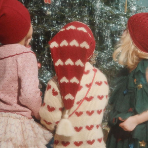 콩제슬래드 크리스마스 하트 산타 모자