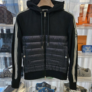 [정품/새상품급] 몽클레어 사이드라인 니트 패딩 가디건 블랙 M