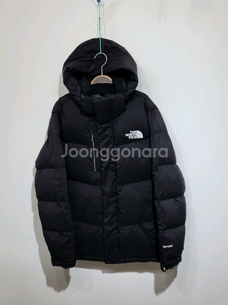 (L) 노스페이스 거위털 패딩점퍼 블랙 구스다운 후드자켓--0