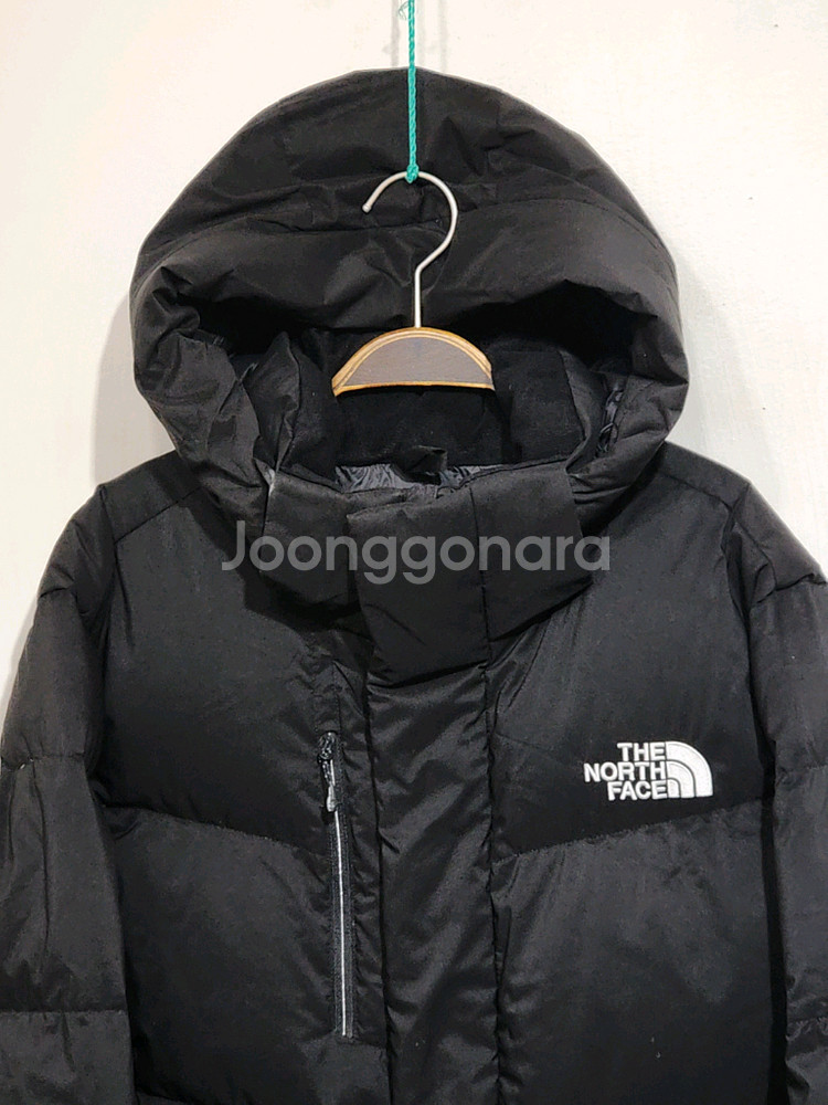 (L) 노스페이스 거위털 패딩점퍼 블랙 구스다운 후드자켓--1