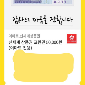 신세계상품권 5만원권 2개