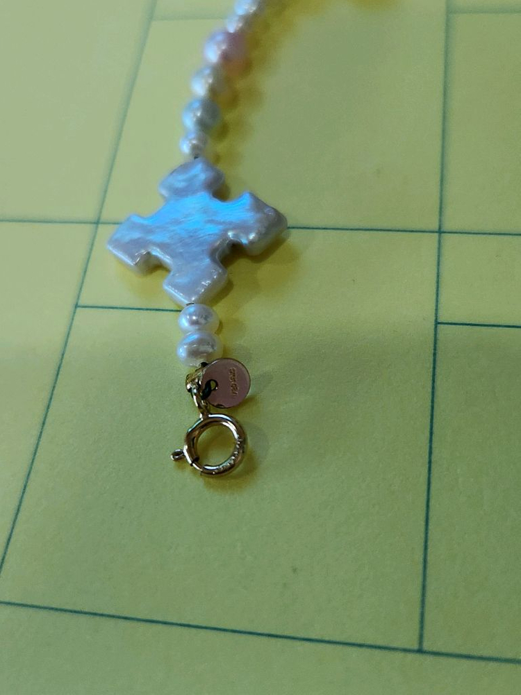 14k 바로크진주 담수진주 팔찌--2