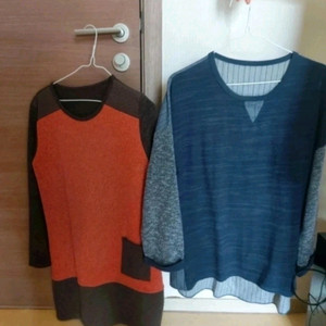 여성 여자 니트 티셔츠 3개 일괄