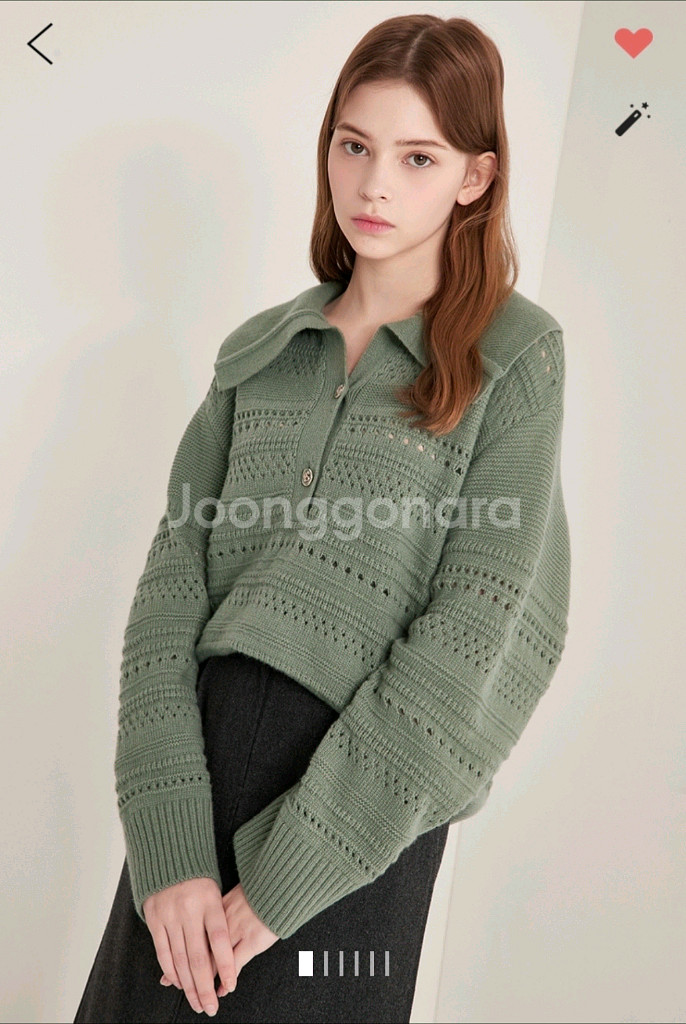 SJSJ 크로셰 칼라니트탑 랑방 마인 타임 더캐시미어--0
