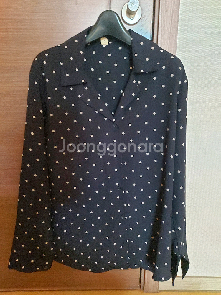 여성 여자 카라 도트 블라우스--0