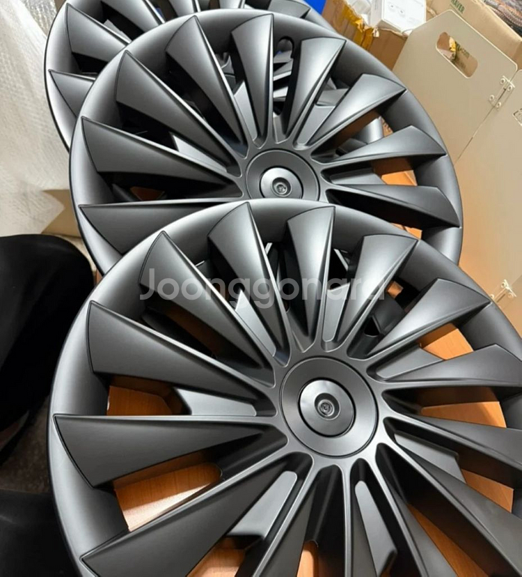 테슬라 모델3 휠 커버 18인치 다크 그레이 4p 새상품--0