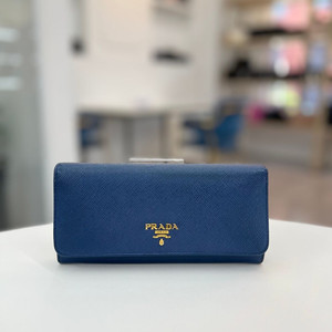 [중고명품 럭스올 울산점]프라다 사피아노 레더 장지갑 딥블루 이미지