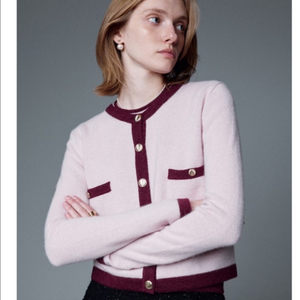 시에 sie 쉘라인 가디건 나시 니트 세트 핑크