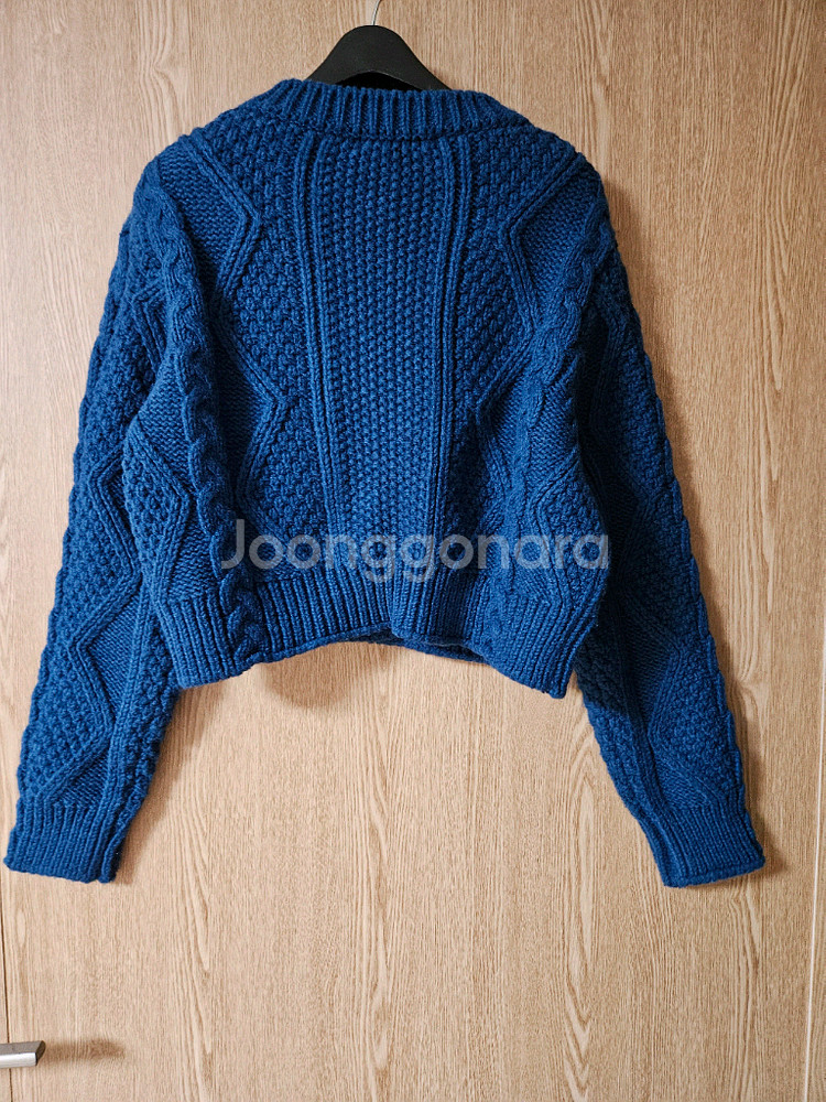 miel 미엘 두두 가디건 금장 버튼 꽈배기 겨울 가디건--4