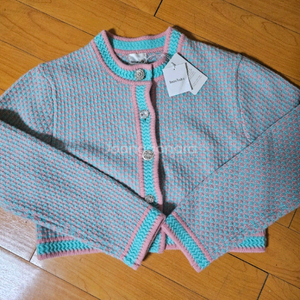 부루하하 샤넬풍 크롭 가디건