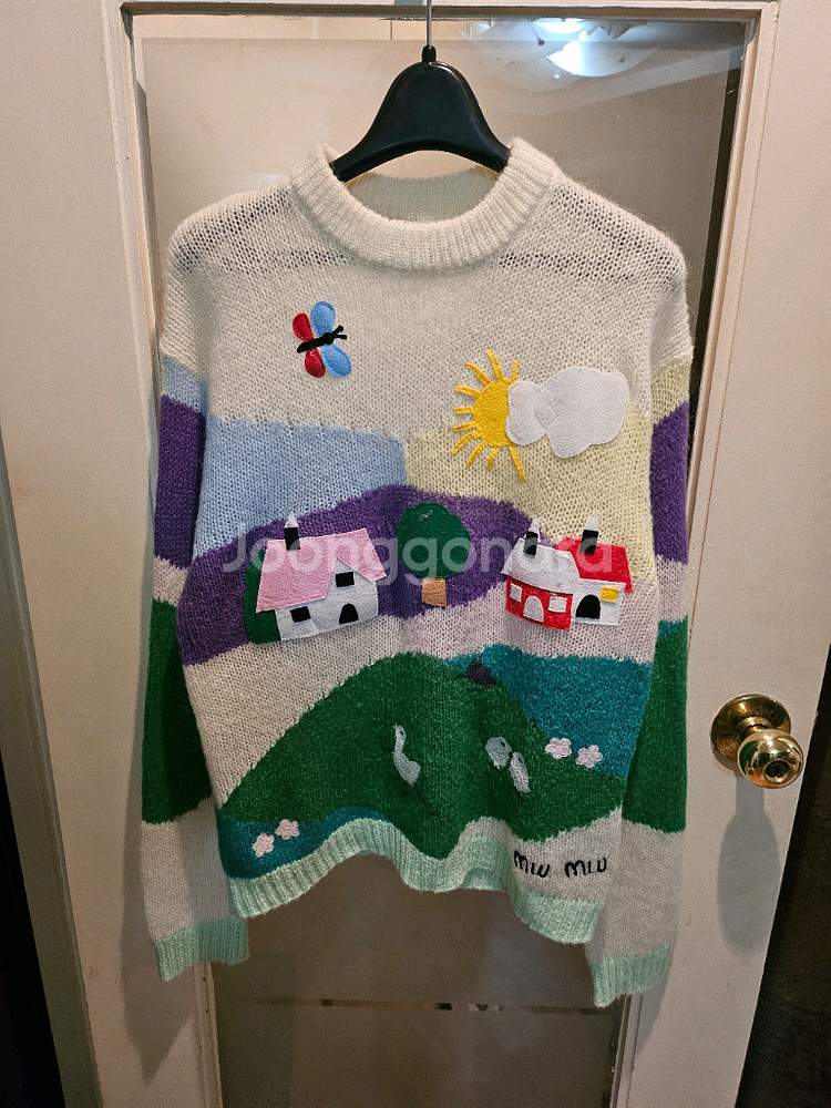 미우미우 모헤어 니트 38--0