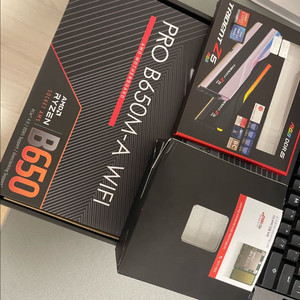 7800x3d+b650m WiFi pro+지스킬 ddr5 rgb 화이트 32gb
