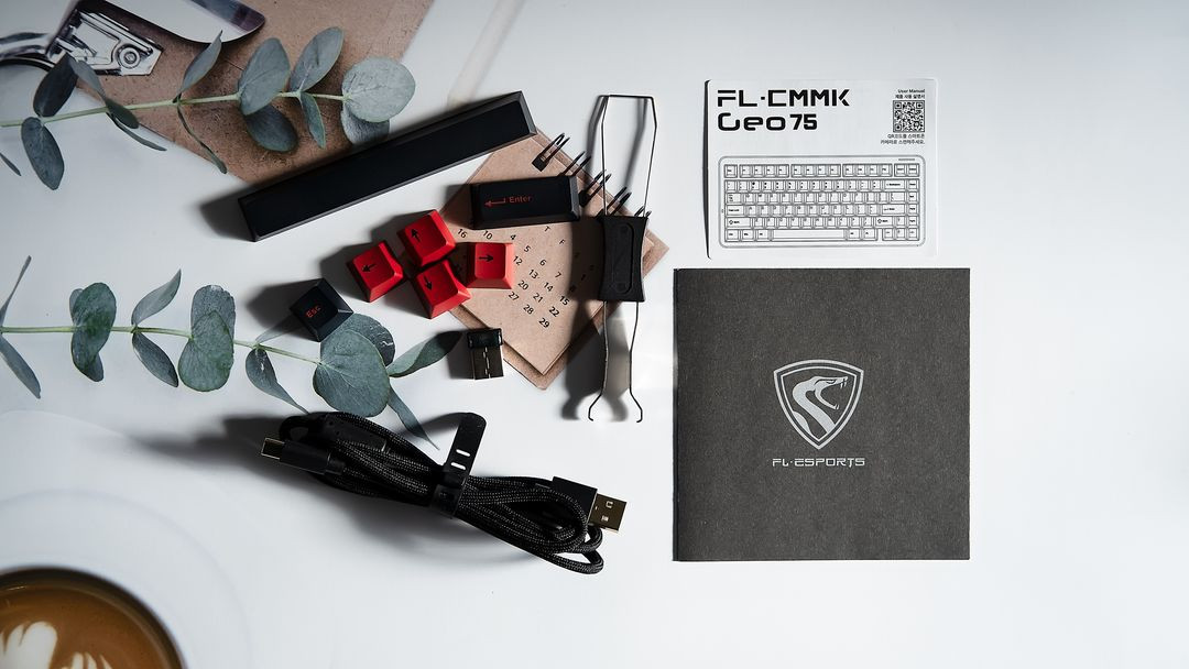 FL-ESPORTS Geo75 유무선 VIA 풀알루미늄 기계식 키보드 (딥 그레이, FL 리치베리축) 이미지
