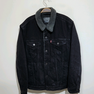 (XL) 리바이스 양털 청자켓 블랙 데님자켓 레드탭