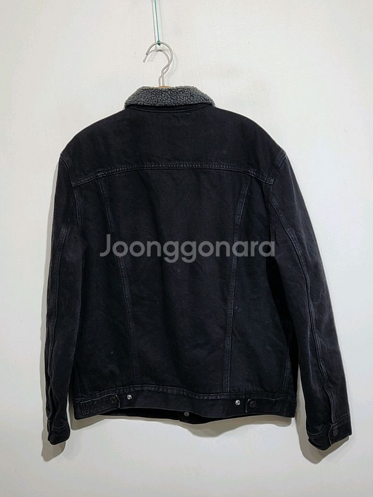 (XL) 리바이스 양털 청자켓 블랙 데님자켓 레드탭--5
