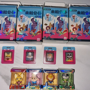 주토피아 쌀알 피규어 4개 급처