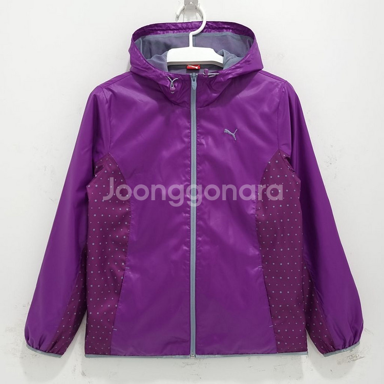 푸마 여성 바람막이 후드집업 점퍼 트레이닝 아우터 L--0