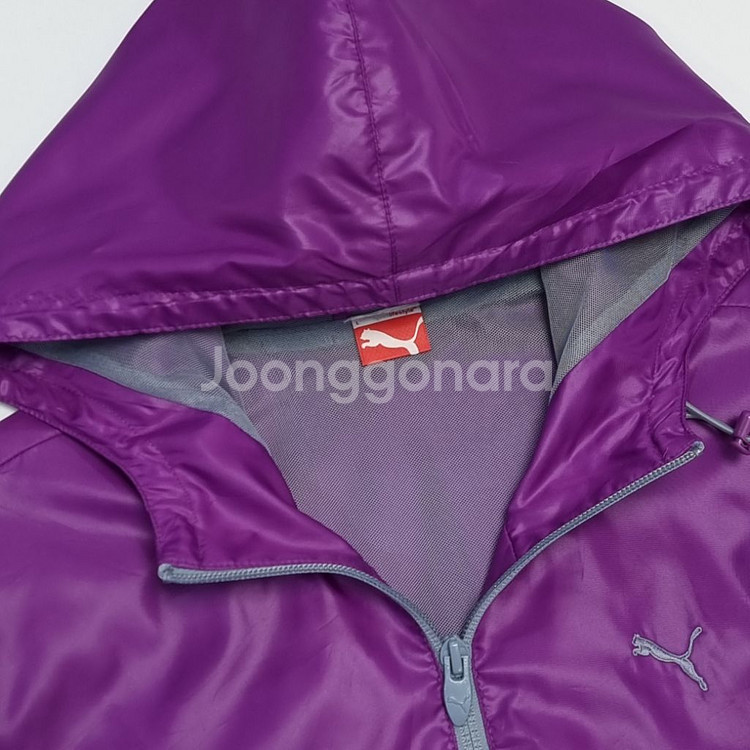 푸마 여성 바람막이 후드집업 점퍼 트레이닝 아우터 L--4