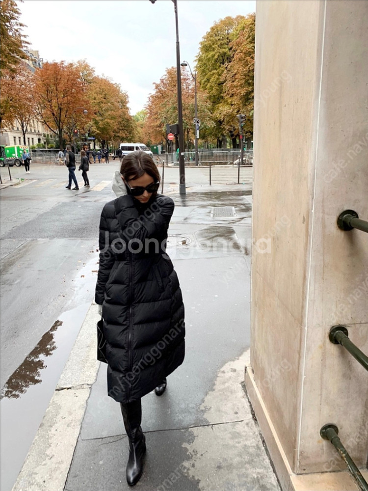 오르 ORR 구스다운 롱패딩 라인 벨트 거위털 코트 점퍼 자켓 블랙 검정--1