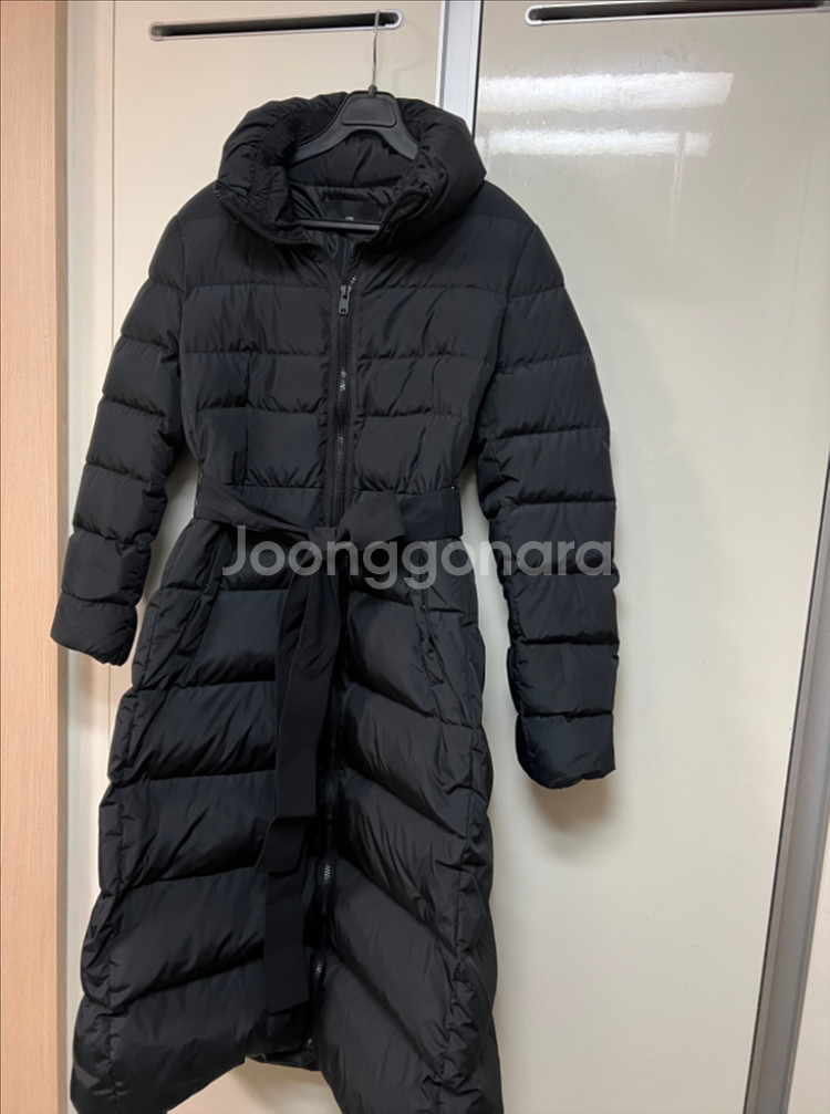 오르 ORR 구스다운 롱패딩 라인 벨트 거위털 코트 점퍼 자켓 블랙 검정--5