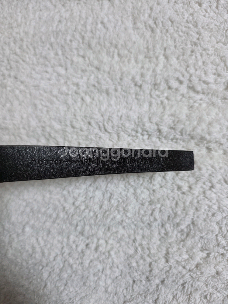 구찌 (GUCCI) 정품 여성용 블랙 레더 벨트 (심플 버클)--5