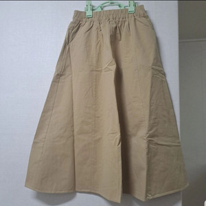 새상품) 바스락 면 밴딩 포켓 절개 롱스커트 베이지