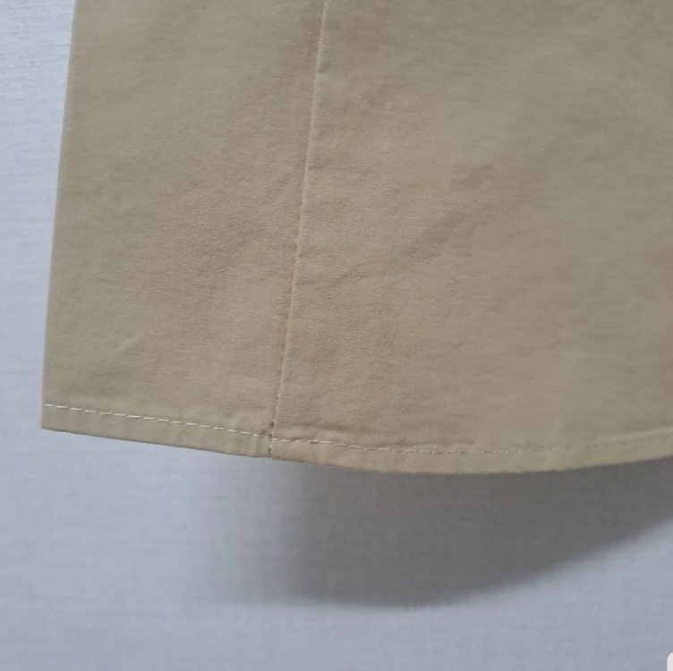 새상품) 바스락 면 밴딩 포켓 절개 롱스커트 베이지--1