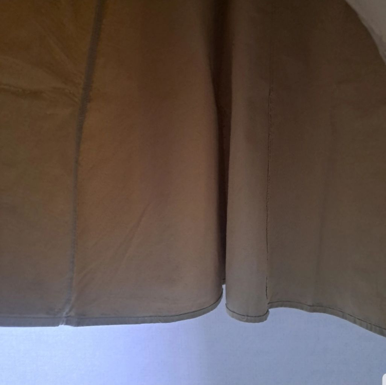 새상품) 바스락 면 밴딩 포켓 절개 롱스커트 베이지--5