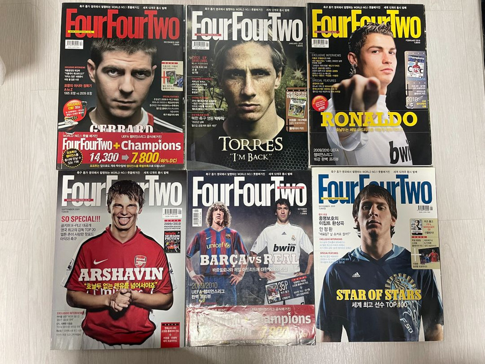 [잡지 도서 서적] <포포투 Four Four Two> 축구 매거진 74권 판매합니다--2