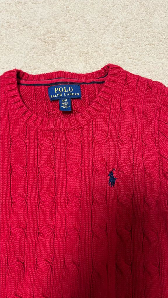 폴로 랄프로렌 패딩, 경량 패딩, 꽈배기 니트 3종 4T--9