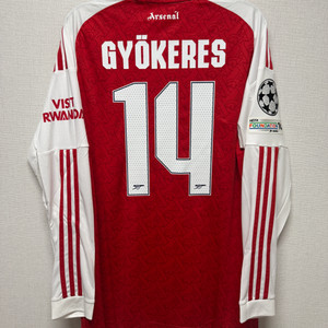 (새상품) 25-26 아스날 홈 긴팔 요케레스 챔스 정품 유니폼
