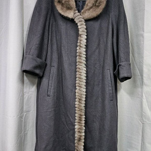 캐시미어 밍크 트래밍 롱코