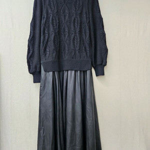 나인웨스트 니트가죽 롱원피스 95