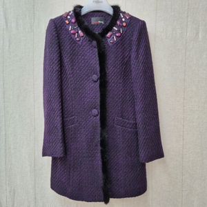 지센 밍크트리밍 롱자켓55