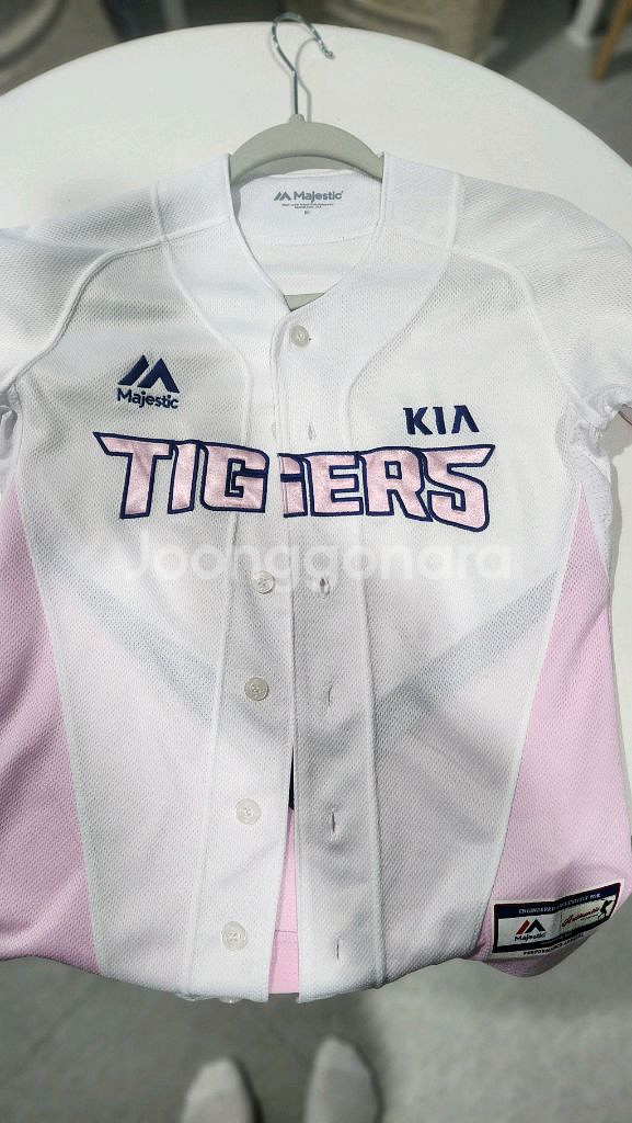 기아타이거즈 핑크야구 마제틱유니폼80--0