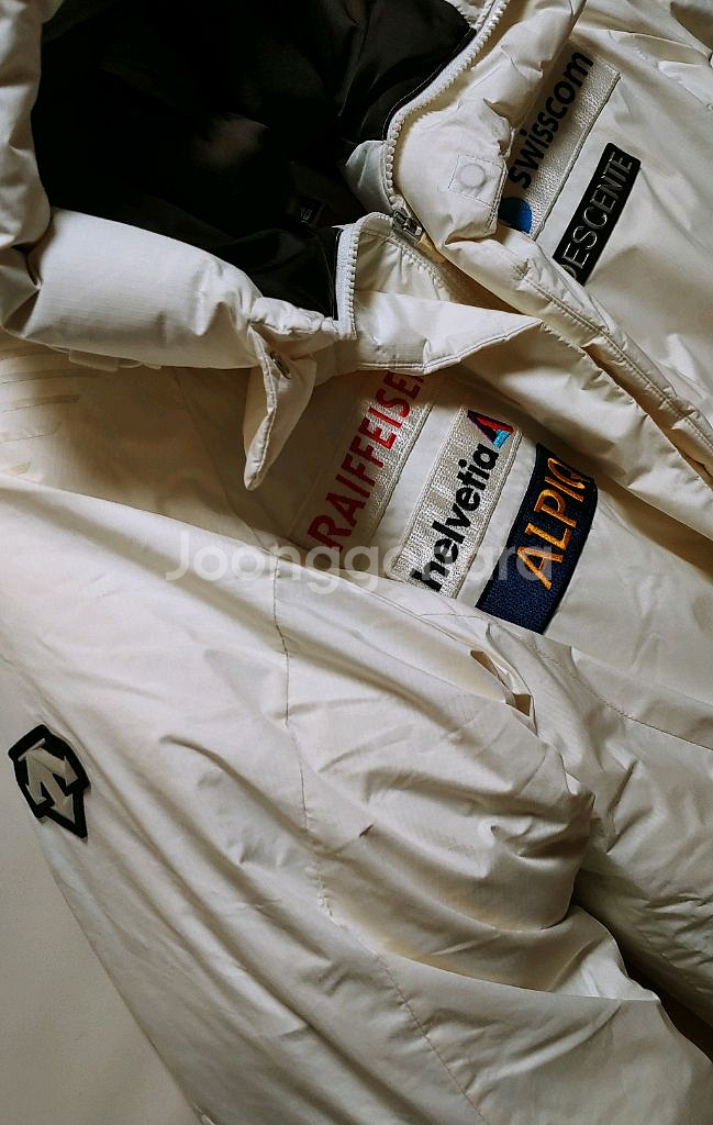 [L] 데상트 아우디 스키 롱패딩점퍼 화이트1368--4