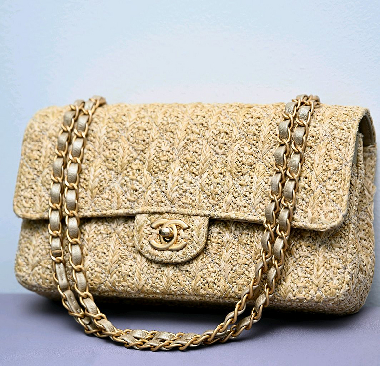 샤넬 플랩백 라피아 체인백--0