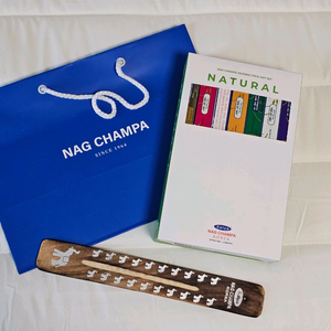 새제품) 나그참파 인센스 내추럴 기프트 세트 + 챔버 홀더 명상 요가