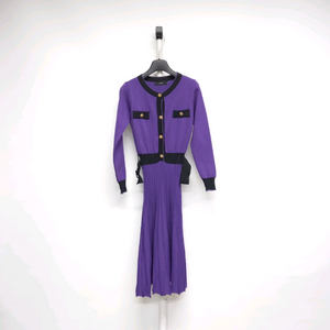 새 샤틴 춘추동 니트 플리츠 롱 원피스 55